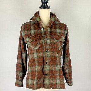 Vintage PATCHED WELL WORN Flannel Towncraft